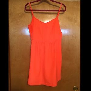 Neon orange summer dress